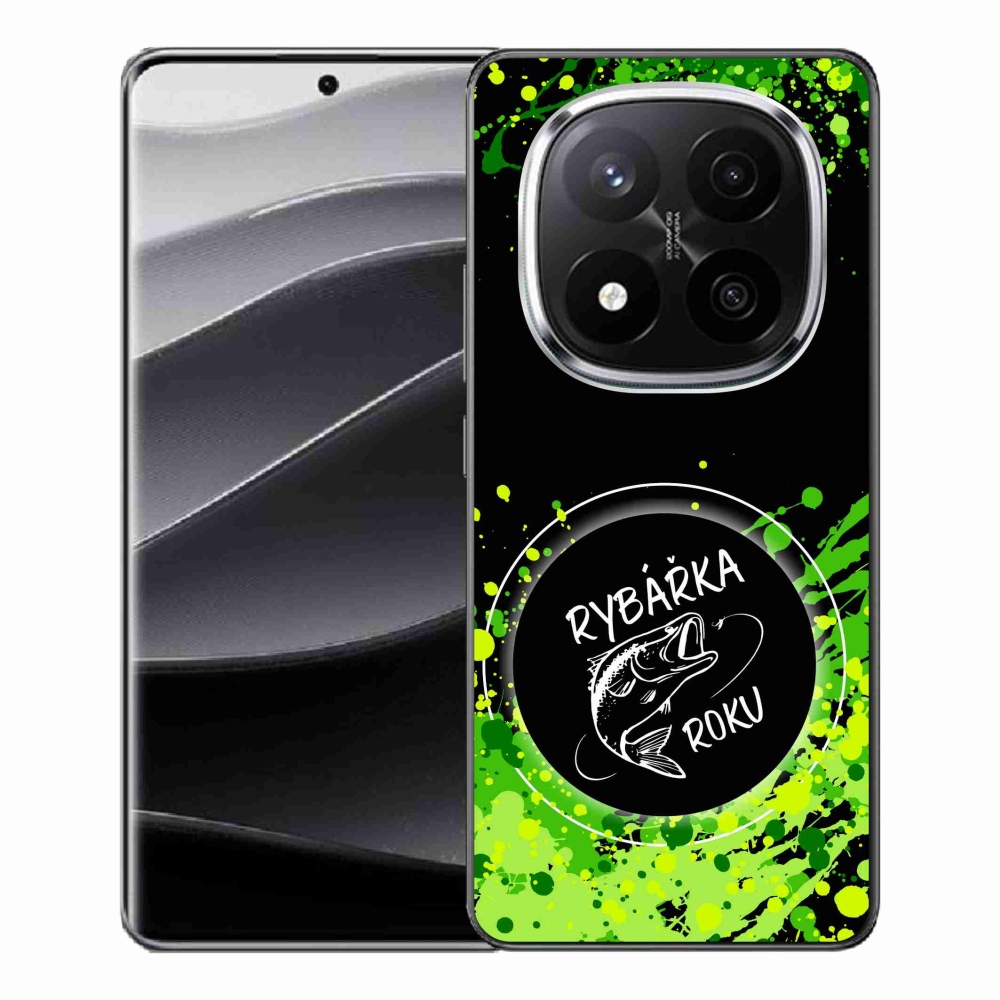 Gél borító mmCase a Xiaomi Redmi Note 14 Pro+ 5G számára - az év halászának fekete háttere