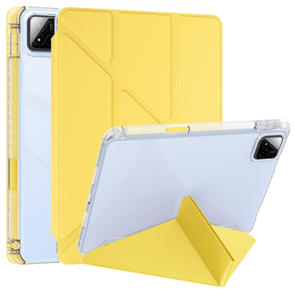 Origami intelligens pozicionáló tok Xiaomi Pad 7/7 Pro táblagéphez - sárga