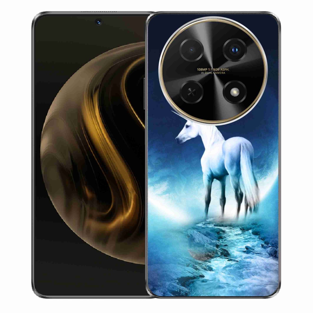 Gél borítás mmCase a Huawei Nova 12i készülékhez - fehér egyszarvú