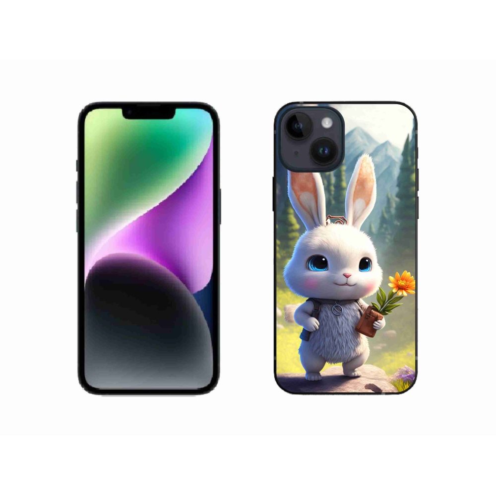 Gél borítás mmCase iPhone 14 készülékhez - aranyos nyuszi