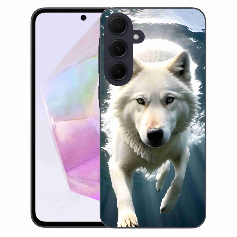 Gél védőburkolat mmCase Samsung Galaxy A35 5G - fehér farkas