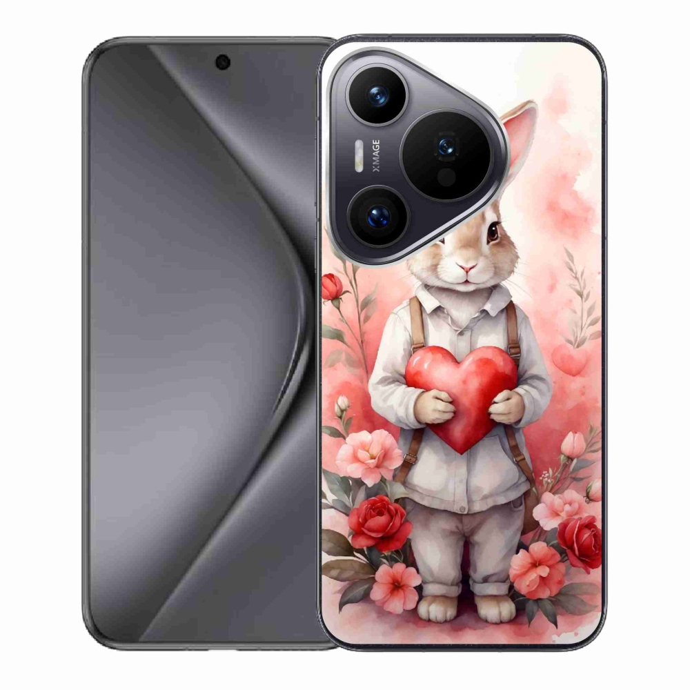 Zselés borítás mmCase a Huawei Pura 70 - nyúl szívvel