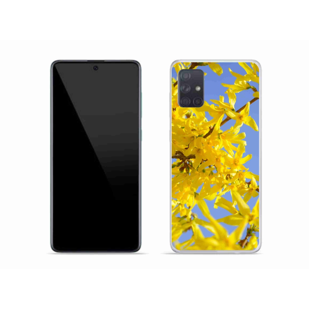 Gél borító mmCase Samsung Galaxy A51 - sárga virágok