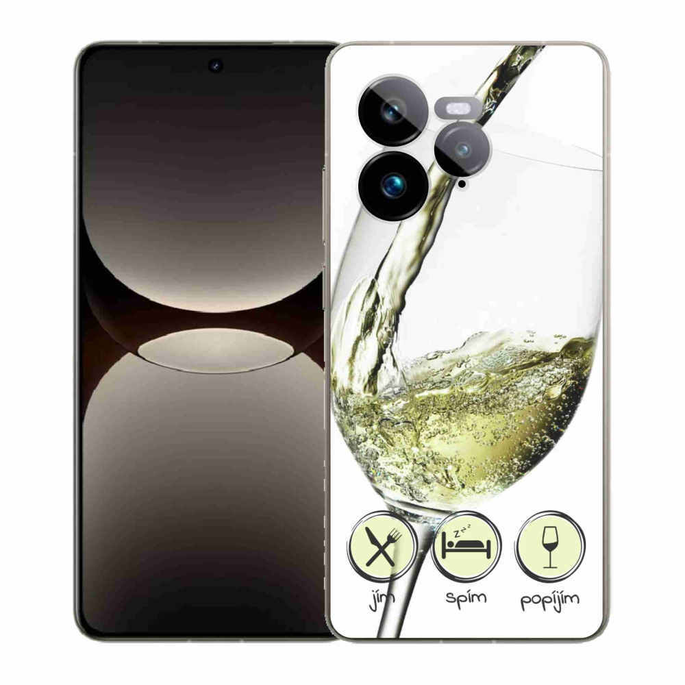 Gél borítás mmCase a Realme GT 7 Pro 5G-re - borospohár fehér