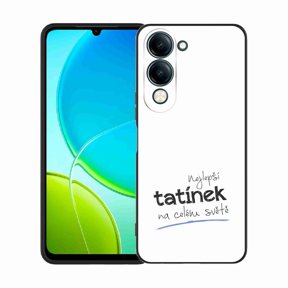 Gél borító mmCase a Vivo Y29s 5G-n - legjobb apuci 4 fehér háttérrel