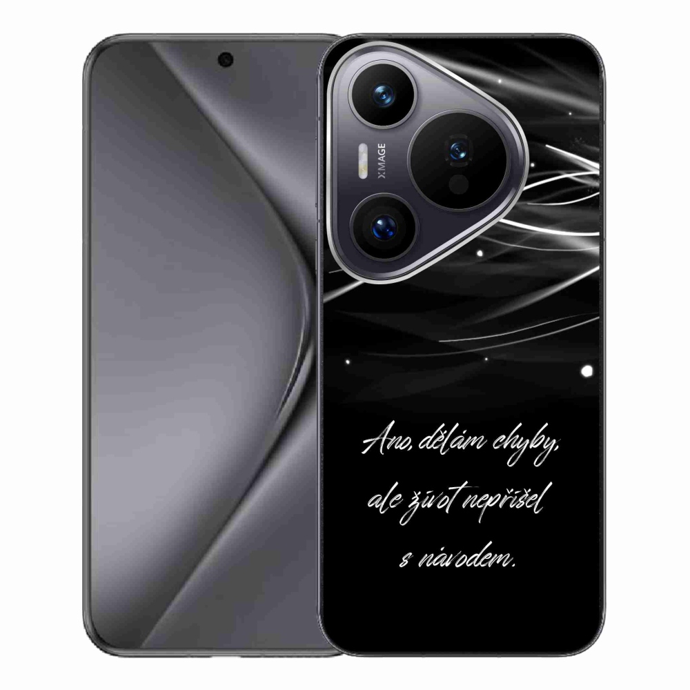 Gél borítás mmCase a Huawei Pura 70 Pro készülékre - idézem fekete háttérrel
