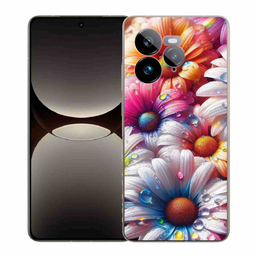 Zselés borítás mmCase a Realme GT 7 Pro 5G készülékhez - színes margaréták