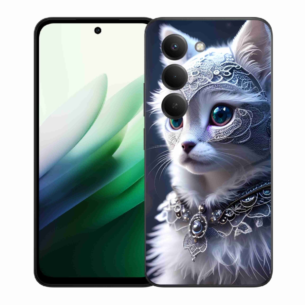 Gél borítás mmCase a Xiaomi Redmi 15 5G-hez - fehér macska