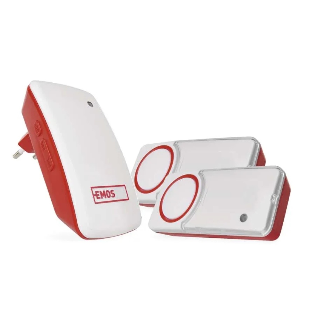 P5750.2T vezeték nélküli, elem nélküli, vezeték nélküli csengő aljzathoz, 2 gombbal