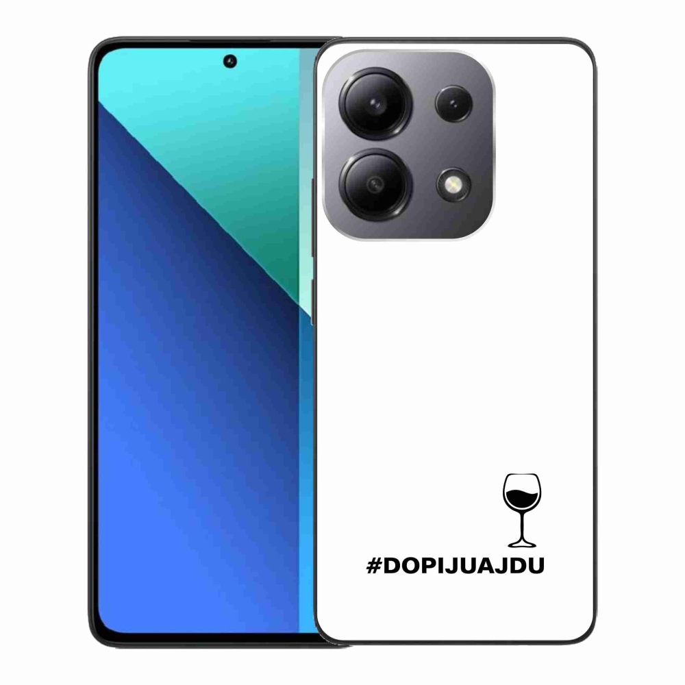 Gél borítás mmCase a Xiaomi Redmi Note 13-hoz - bor motívum fehér háttérrel