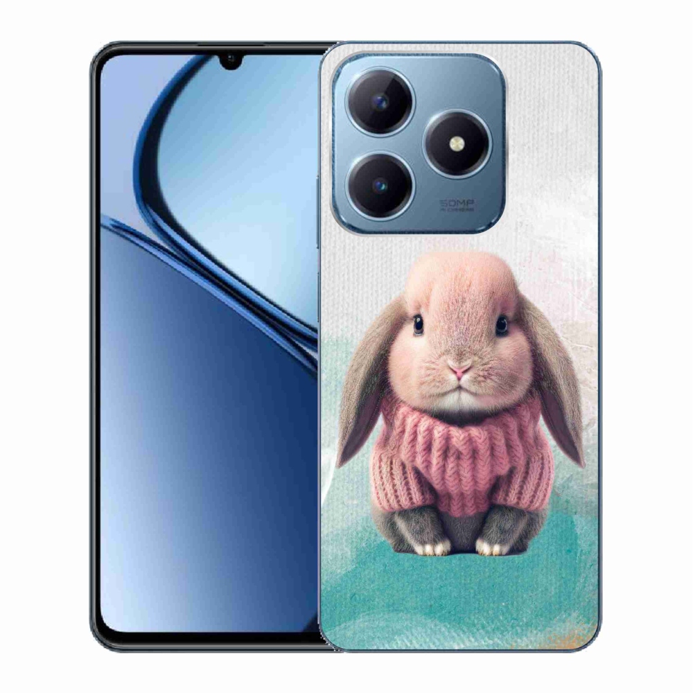 Zselés borítás mmCase a Realme C63-hoz - nyúl pulóverben
