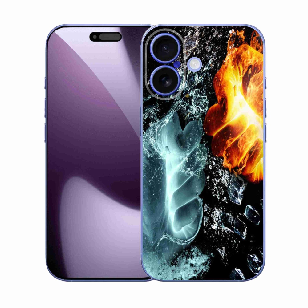 Zselés borítás mmCase iPhone 17 készülékhez - víz és tűz