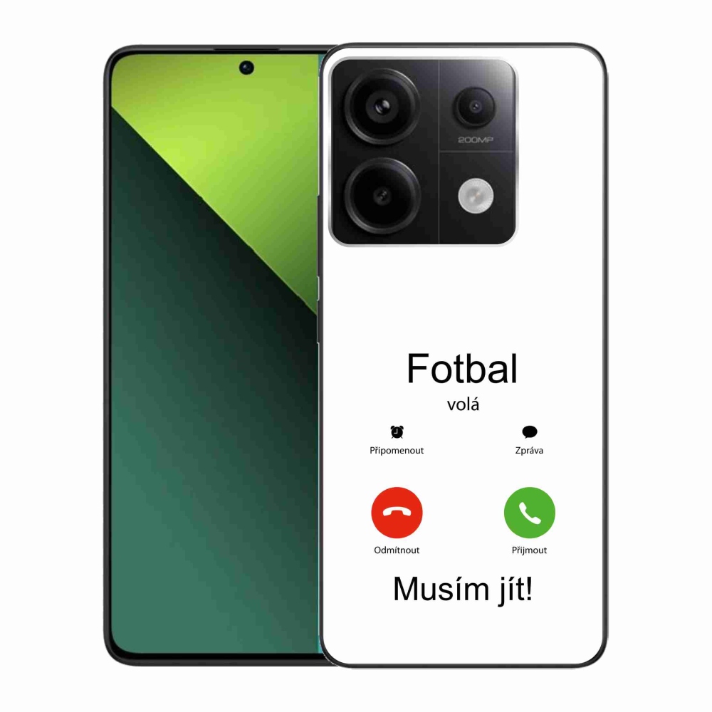 Gél borítás mmCase a Xiaomi Redmi Note 13 Pro 5G/Poco X6 5G számára - futball hívások fehér háttérrel