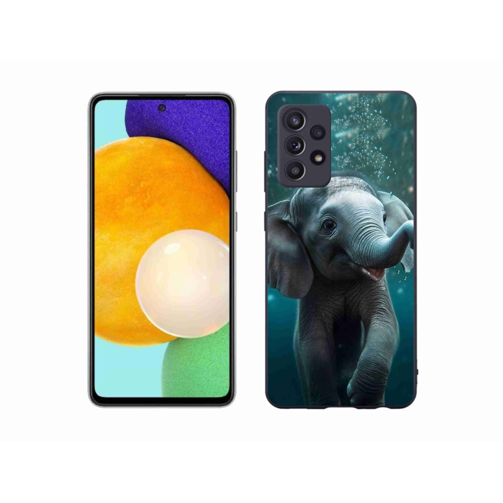 Zselés borítás mmCase Samsung Galaxy A52s 5G - elefánt a víz alatt