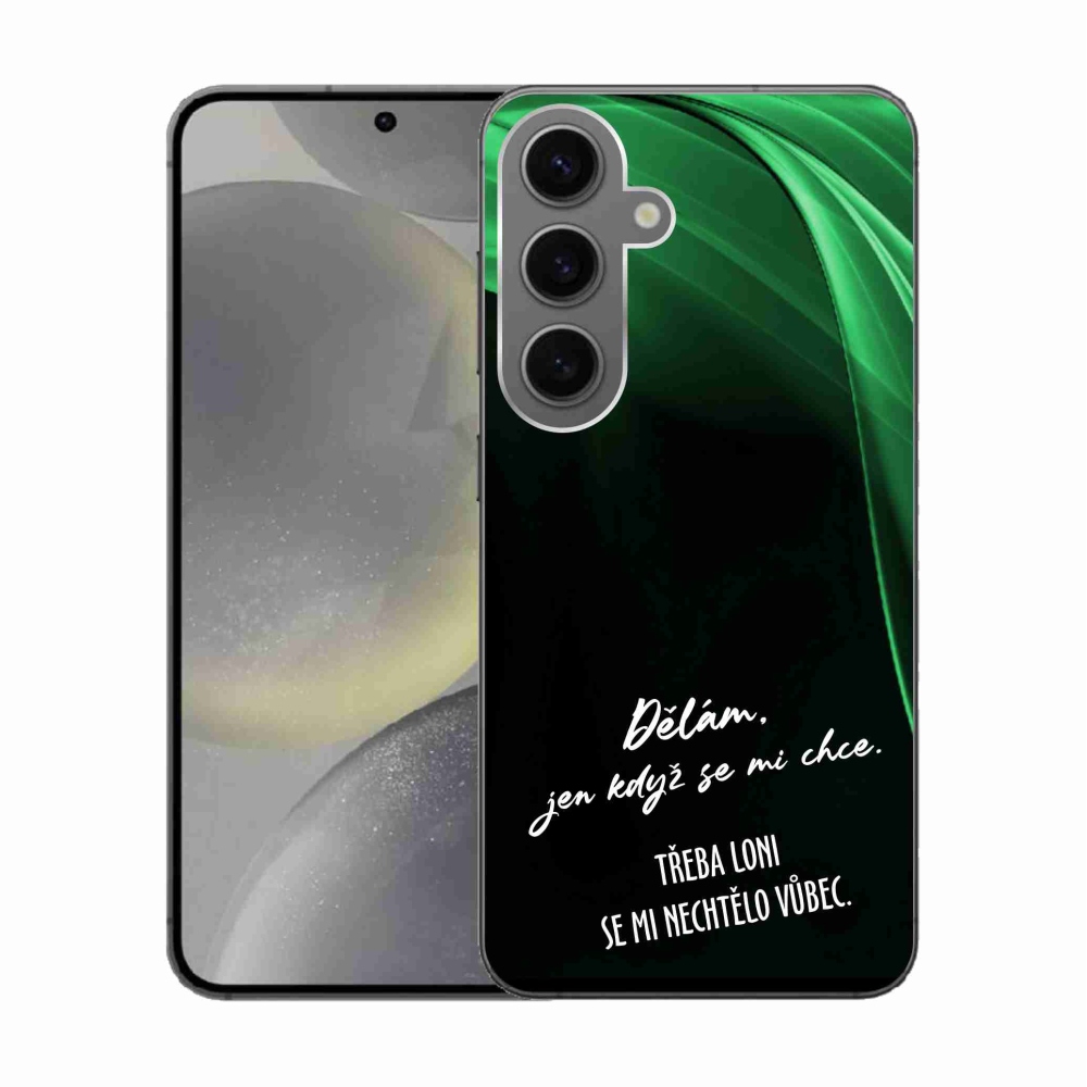 Gél borító mmCase Samsung Galaxy S24 készülékhez - vicces szöveg 12 fekete háttér