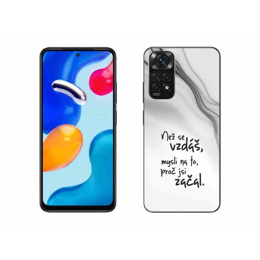 Gél borítás mmCase a Xiaomi Redmi Note 11 4G-hez - idézet 2 fehér háttér