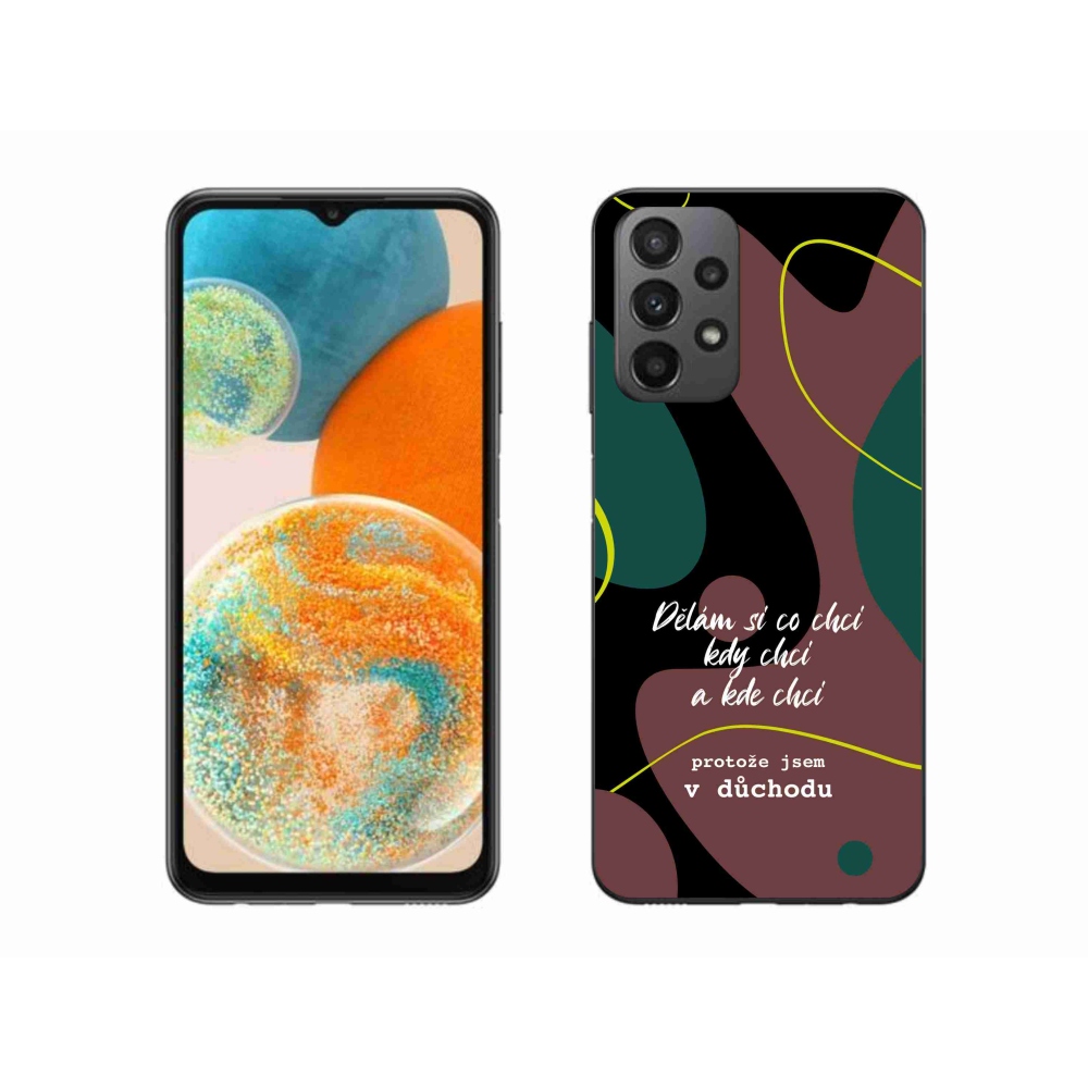 Gél borítás mmCase Samsung Galaxy A23 4G/5G - vicces szöveg 10 fekete háttér