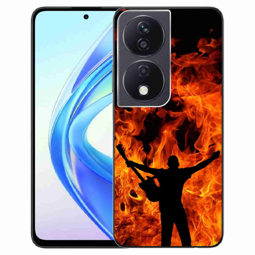 Zselés borítás mmCase a Honor X7b/Honor 90 Smart - zenész és a tűz