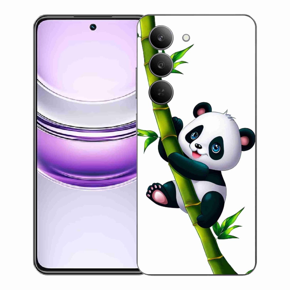 Gél borító mmCase a Realme 14x 5G készülékhez - bambuszon lévő panda