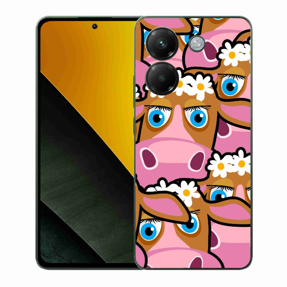 Gél borítás mmCase a Xiaomi Poco M7 Pro 5G számára - karikatúra tehenek