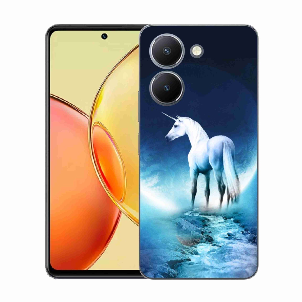 Gél védőburkolat mmCase a Vivo Y36-hoz - fehér egyszarvú