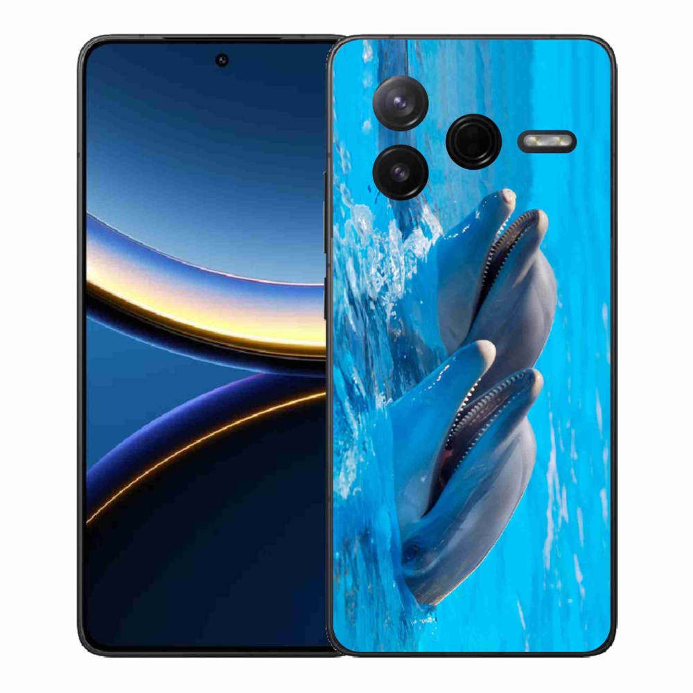 Gél borítás mmCase a Xiaomi Poco F7 Pro számára - delfinek