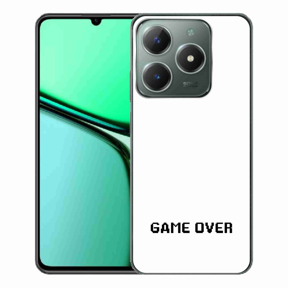 Gél borítás mmCase a Realme C61 készülékhez - játék fehér háttérrel