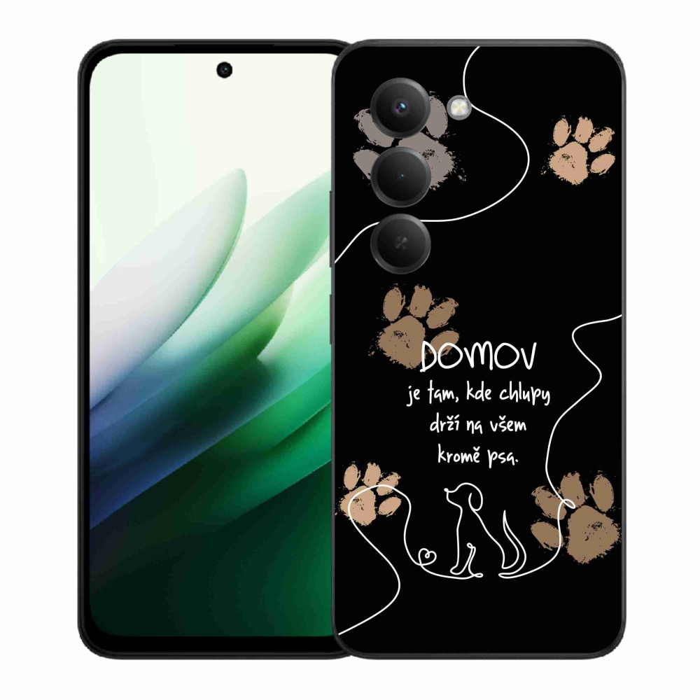 Gél borító mmCase a Xiaomi Redmi 15 5G-hez - kutya motívum fekete háttérrel