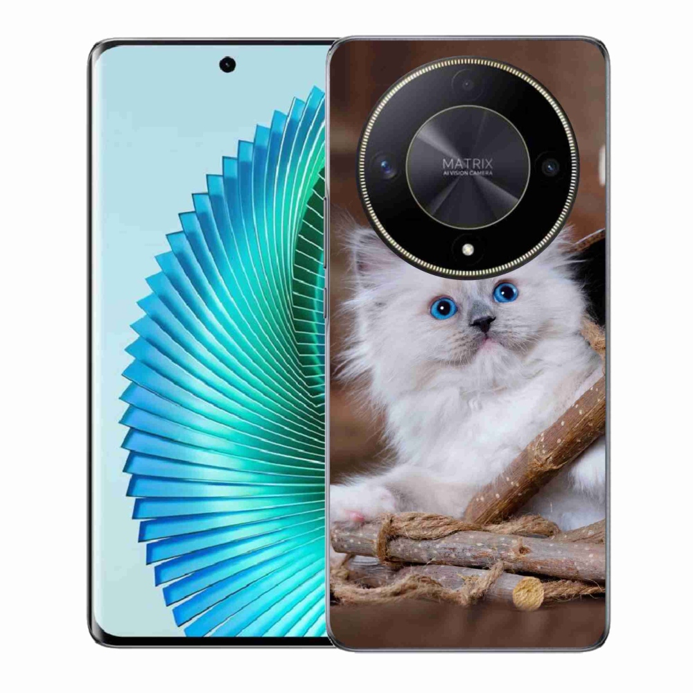 Gél borítás mmCase a Honor Magic 6 Lite 5G készülékhez - fehér cica