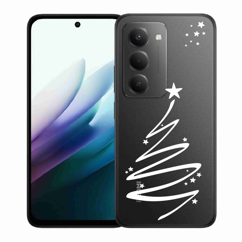 Gél borítás mmCase a Xiaomi Redmi 15 4G/5G (171mm) - fehér fa átlátszó háttéren