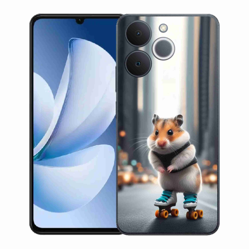 Zselés borítás mmCase a Realme Note 70T-hez - hörcsög a korcsolyán