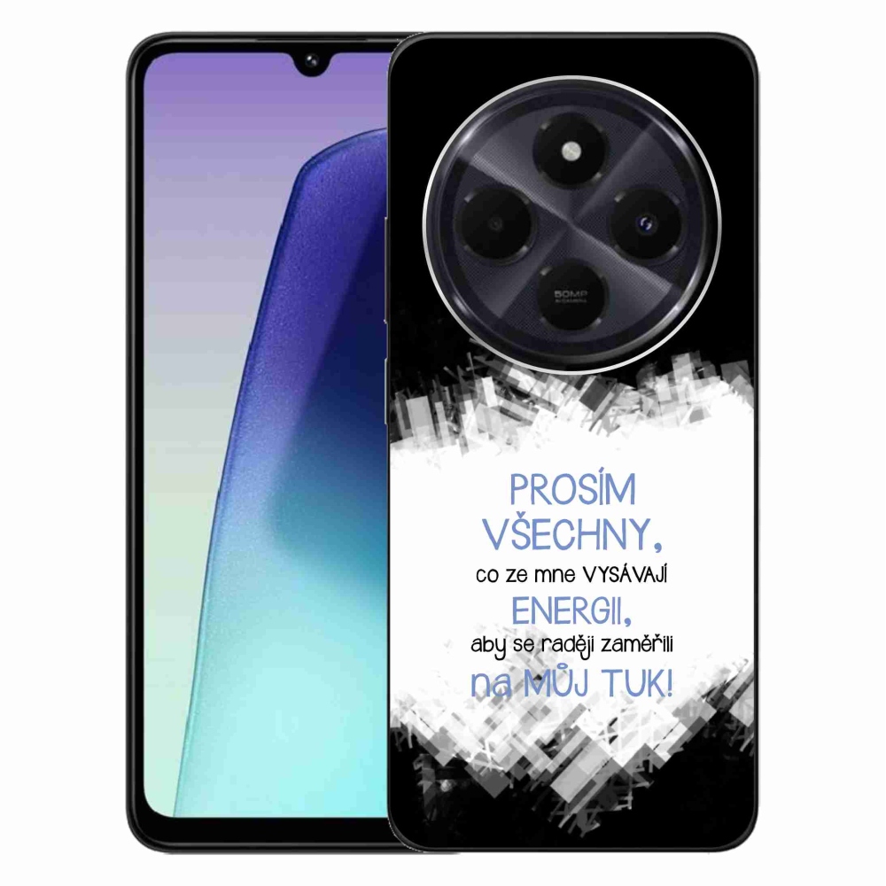 Gél borító mmCase a Xiaomi Redmi 14C/Poco C75-hez - vicces szöveg 1 kék