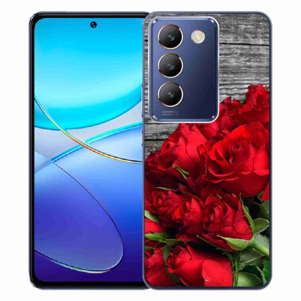 Gél borítás mmCase a Vivo V40 SE 4G/5G készülékhez - piros rózsa