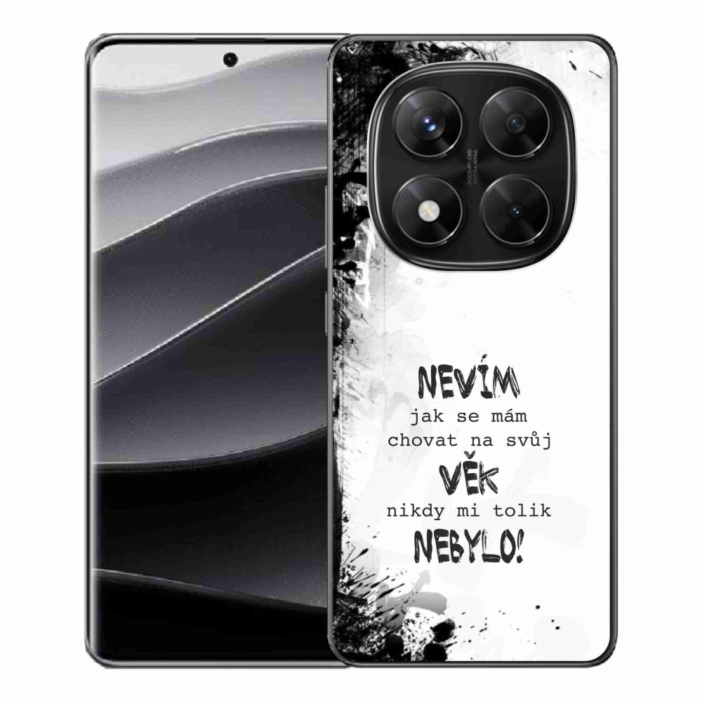 Gél borító mmCase a Xiaomi Redmi Note 14 Pro 5G/Poco X7 5G számára - vicces szöveg 14 fehér háttérrel