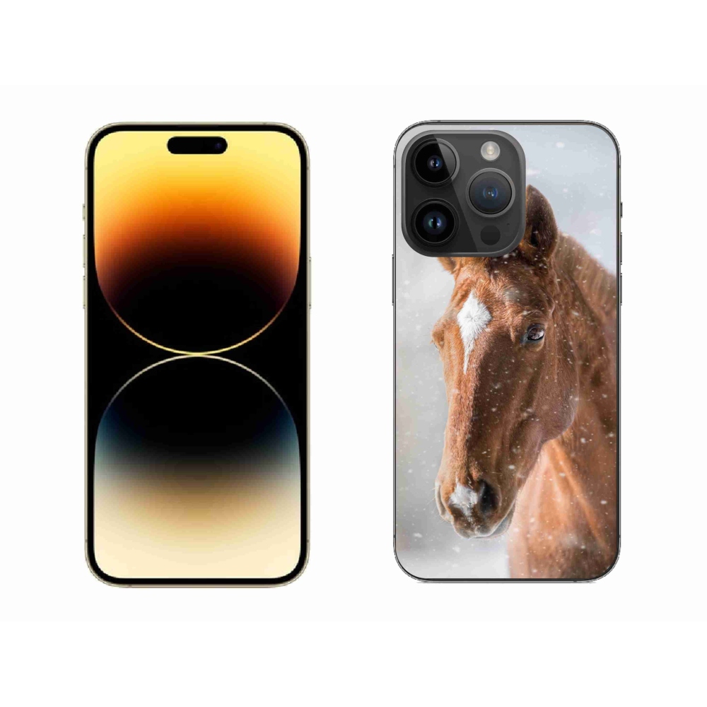 Zselés borítás mmCase iPhone 14 Pro Max készülékhez - barna ló 2