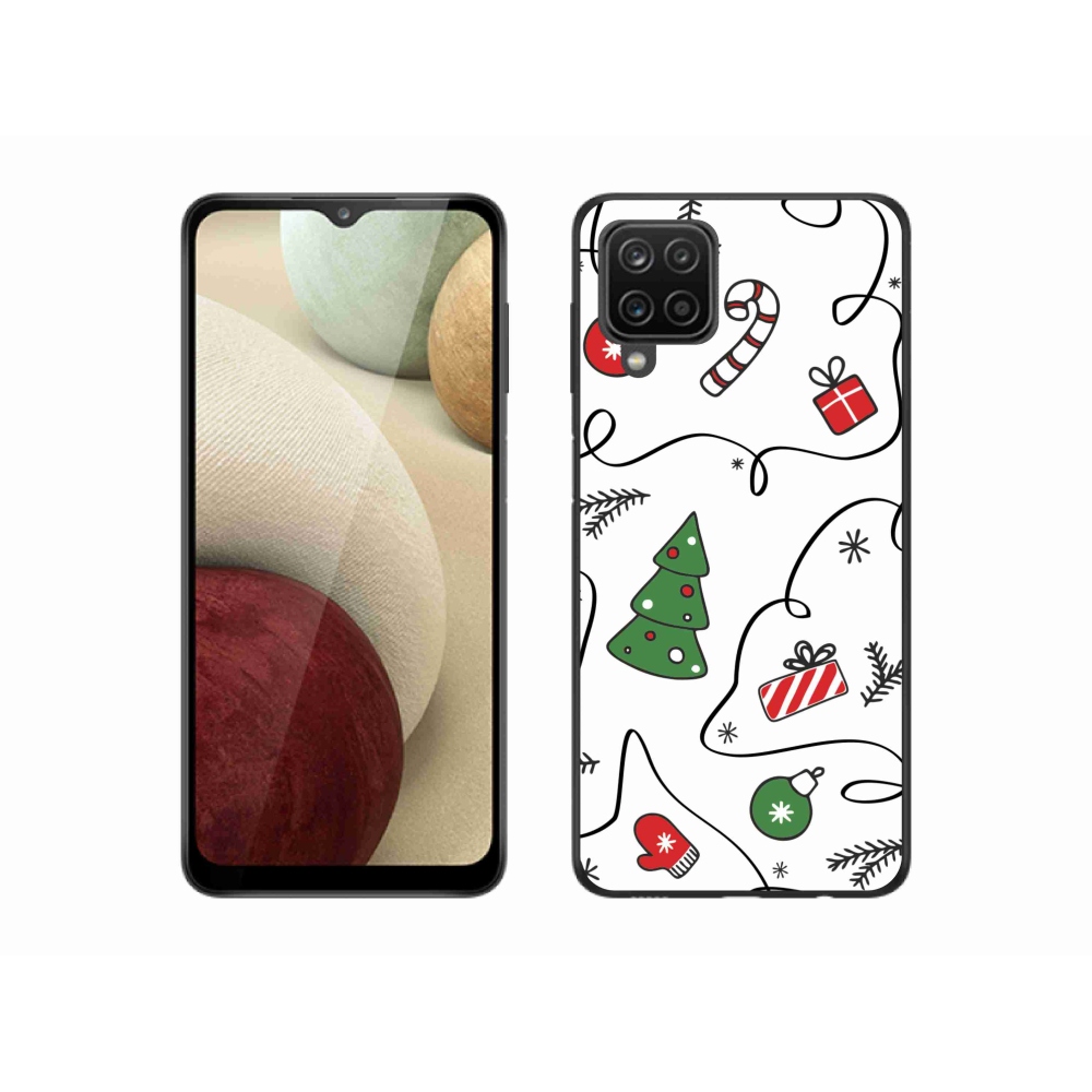 Gél borítás mmCase Samsung Galaxy A12 készülékhez - karácsonyi motívumok