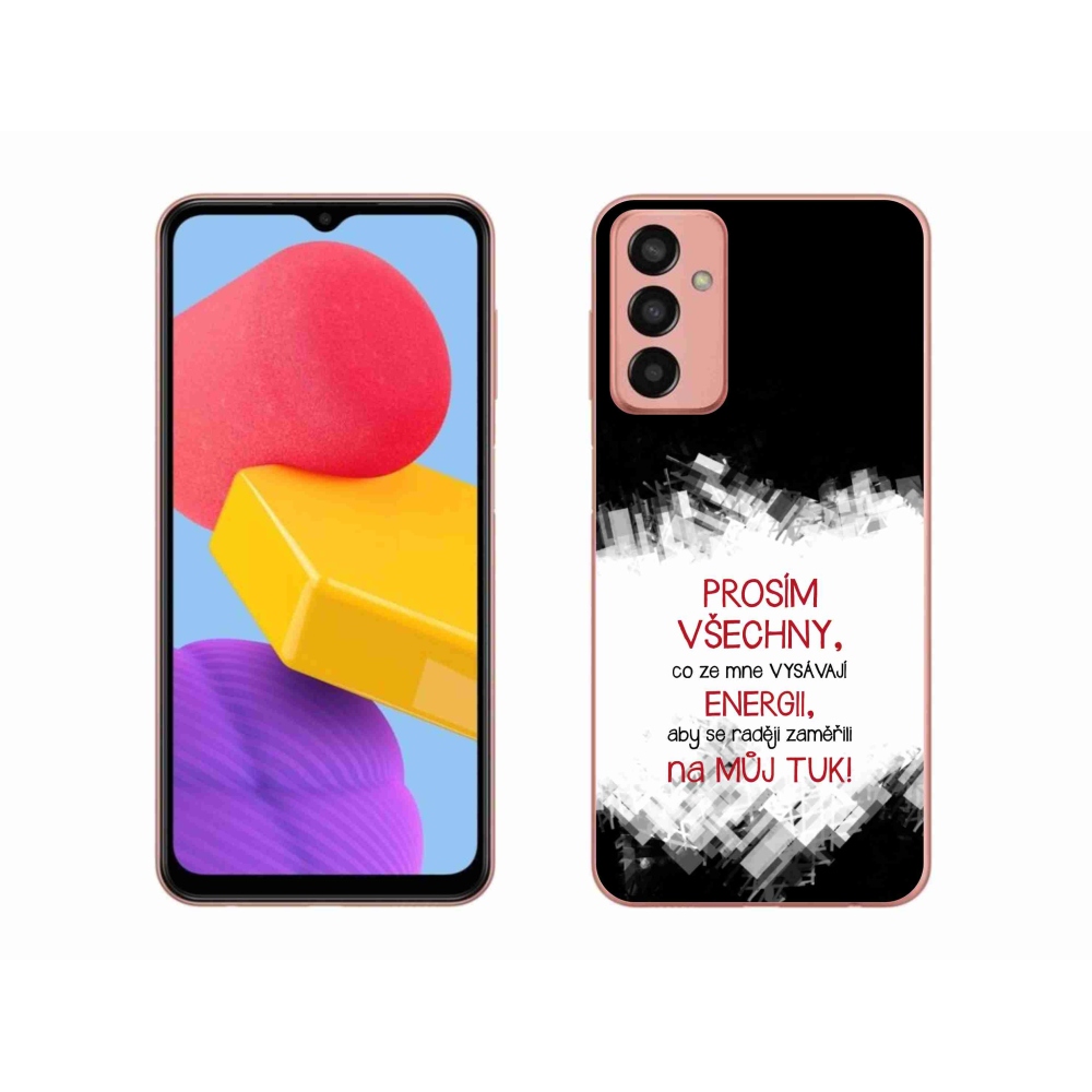 Gél borító mmCase Samsung Galaxy M13 készülékhez - vicces szöveg 1 piros