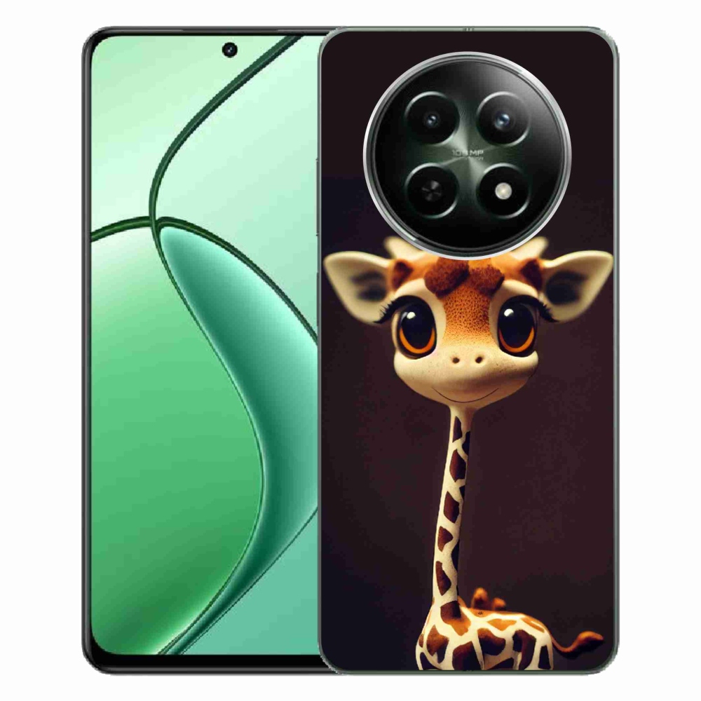 Zselés borítás mmCase a Realme 12 5G/12x 5G készülékhez - kis zsiráf