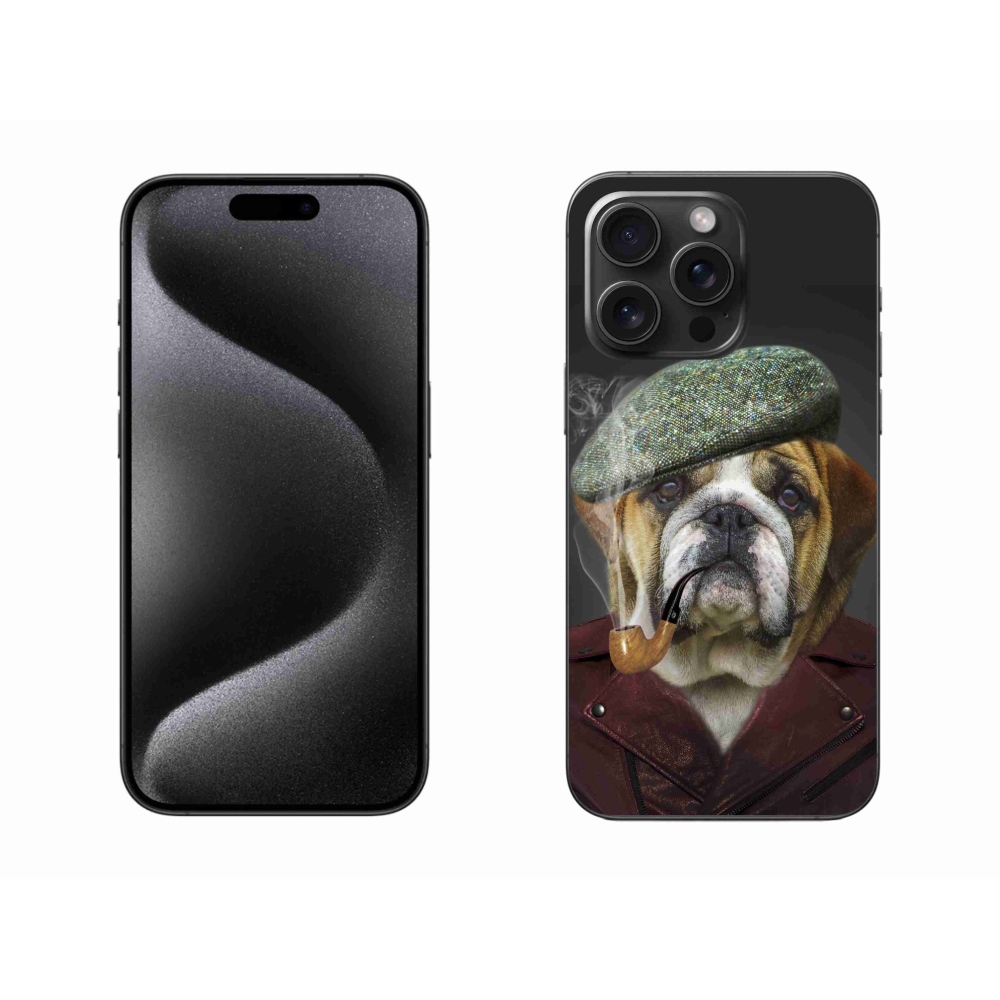 Zselés borítás mmCase iPhone 15 Pro Max készülékhez - kutya csővel