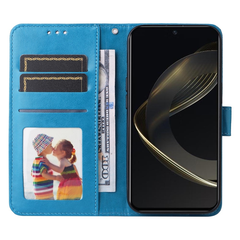 Napraforgó könyvtáska Huawei Nova 12 SE-hez - kék