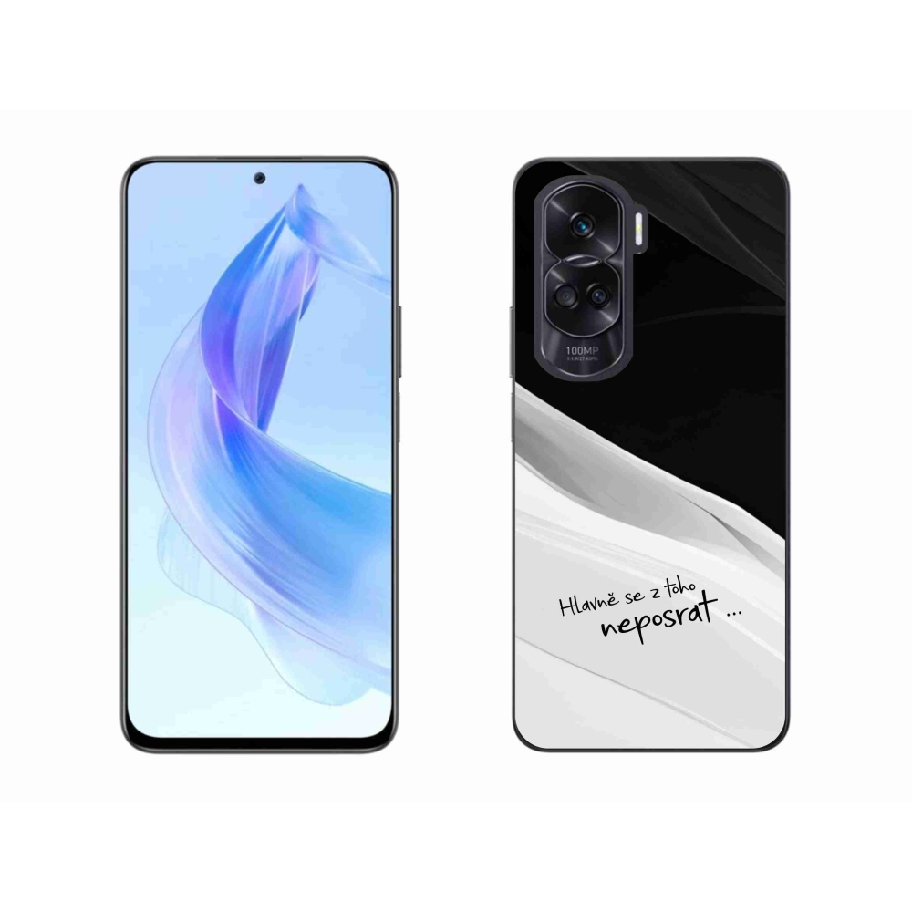 Gél borító mmCase a Honor 90 Lite készülékhez - vicces szöveg 13 fehér és fekete háttérrel