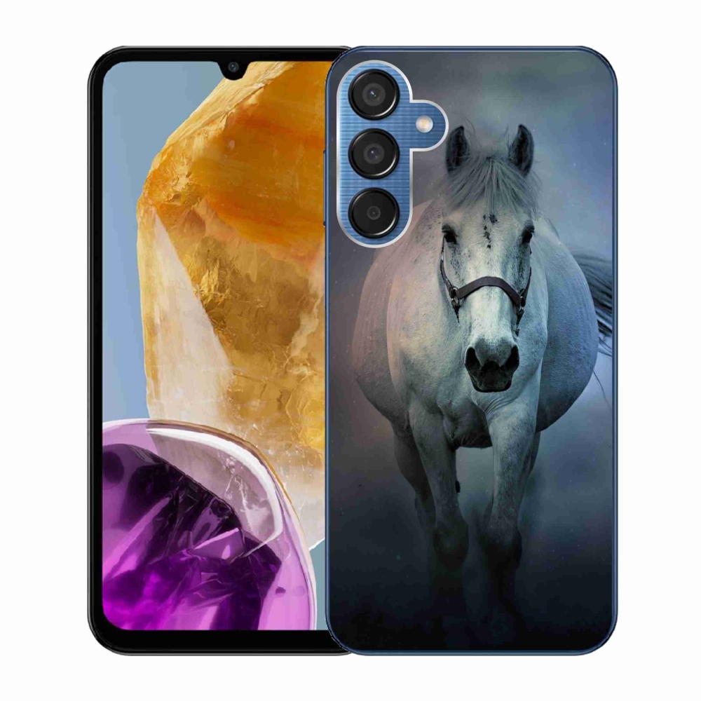 Gél tok mmCase Samsung Galaxy M15 5G - futó fehér lóhoz