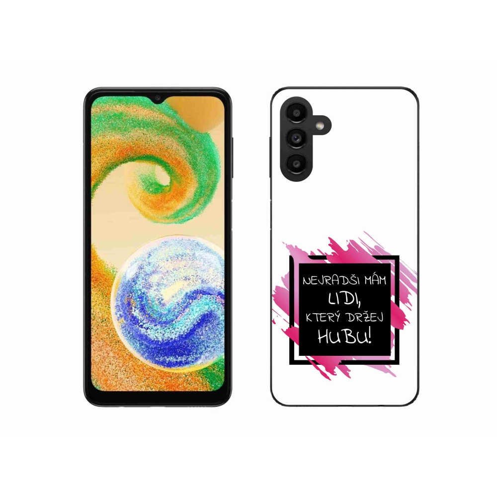 Gél borító mmCase Samsung Galaxy A04s (164.7x76.7x9.1mm) - vicces szöveg 7 fekete és fehér háttérrel