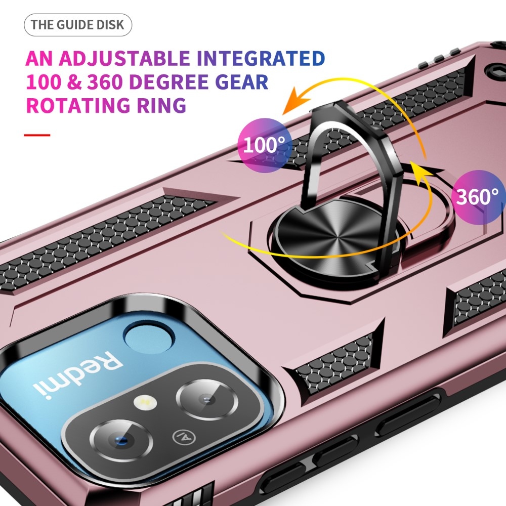 Gyűrűálló borítás Xiaomi Redmi 12C-hez - rózsaarany