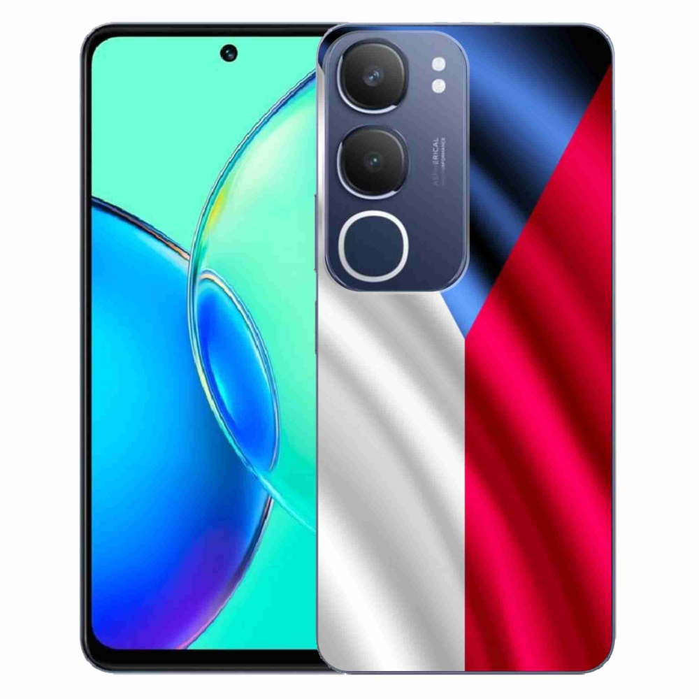 Gél borító mmCase a Vivo Y19s számára - cseh zászló