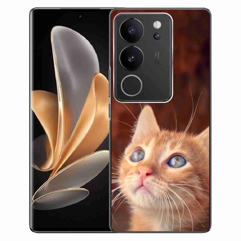 Gél borító mmCase a Vivo V29 5G-hez - pillangó és cica