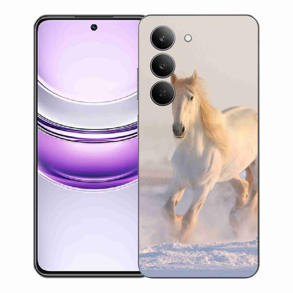 Gél borítás mmCase a Realme 14x 5G számára - ló a hóban