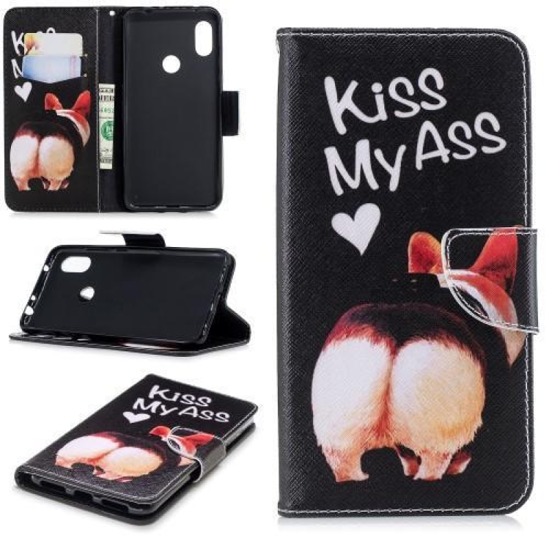 Mágneses PU bőr pénztárca tok Xiaomi Redmi Note 6 Pro - malacperselyhez