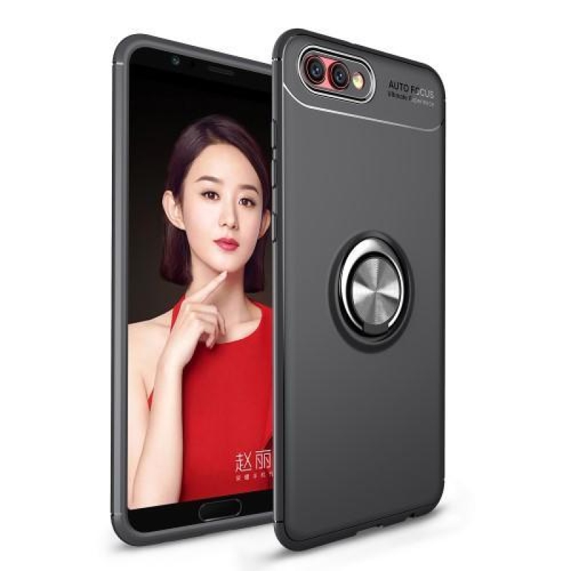 Mágneses zselés tok Honor View 10 készülékhez - fekete/szürke