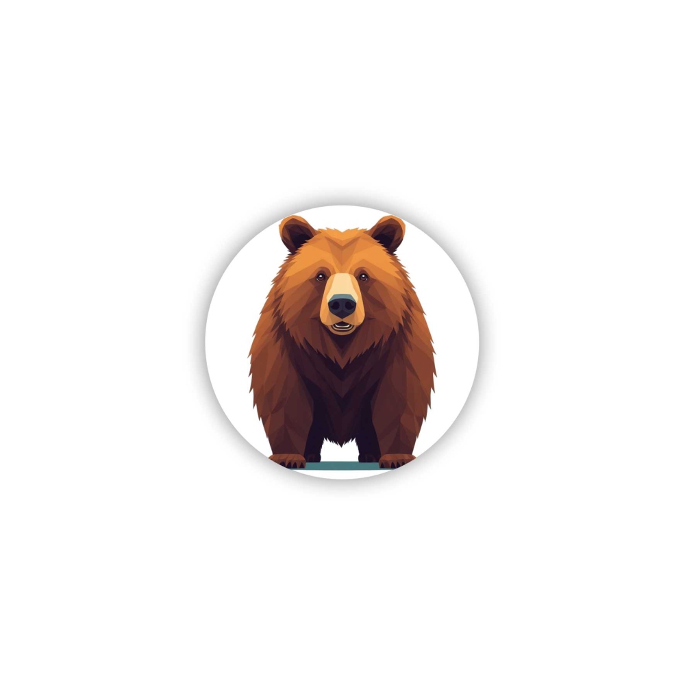 60x60mm kör mágnes - barna medve